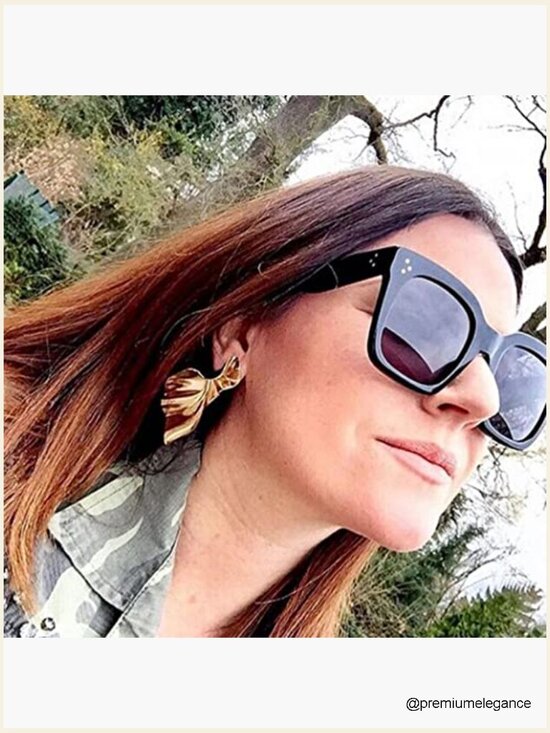 Vintage Oversized Square Sunglasses UV400 Protection Flat Lens main image 7